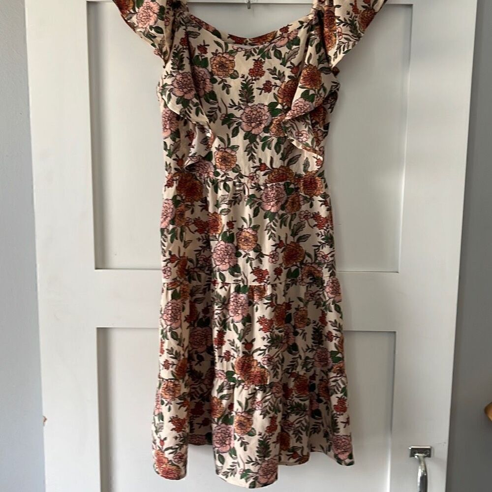 NWT Monteau Los Angeles Short Sleeve Floral Dress Womens Small